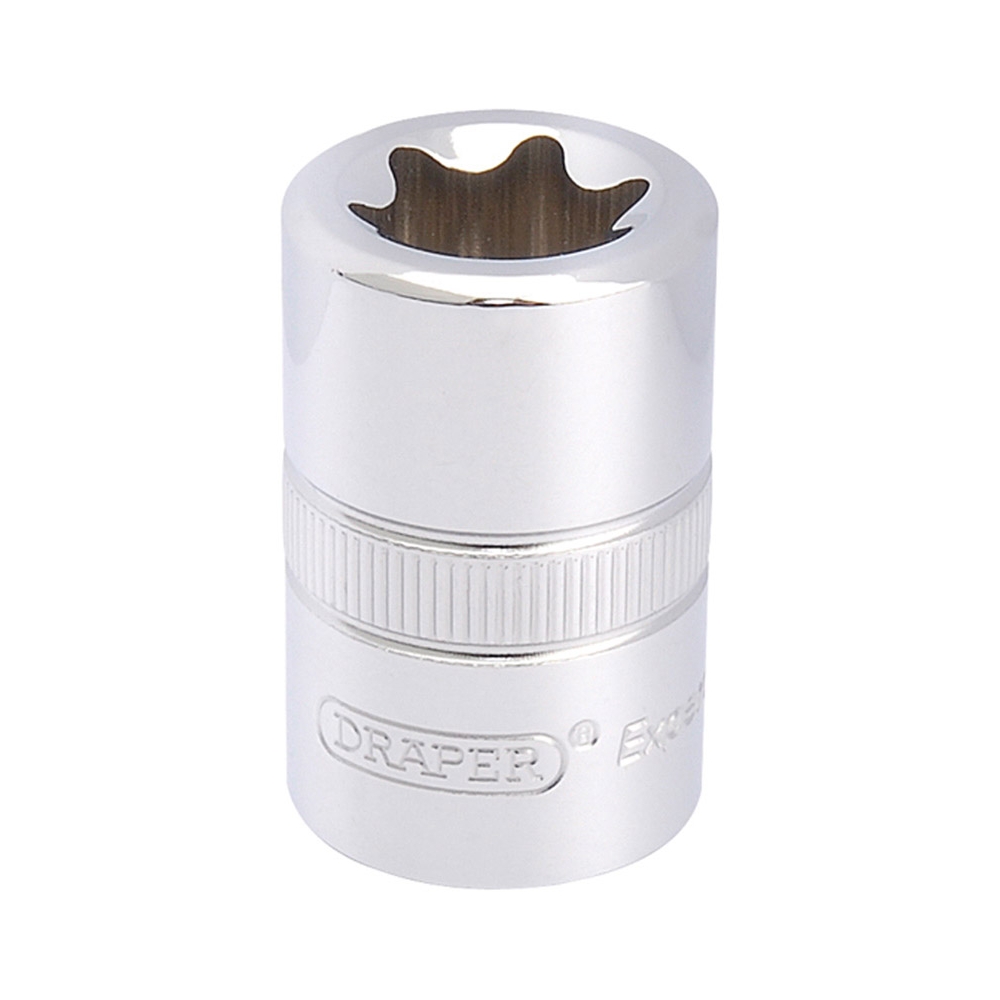 Llave de vaso Torx hembra E18 con cuadradillo de 1/2".