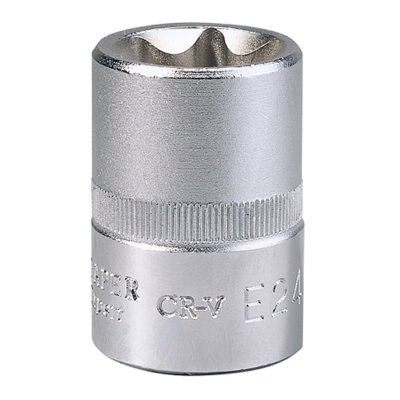 Llave de vaso Torx hembra E24 | Acero Cr-V