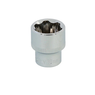 Llave de vaso hexagonal medida 18 mm hexagonal, con cuadradillo de 3/8".