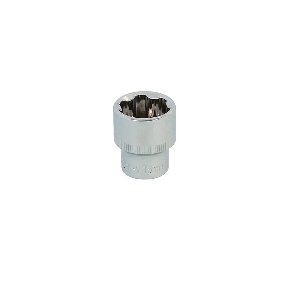 Llave de vaso hexagonal medida 18 mm hexagonal, con cuadradillo de 3/8".