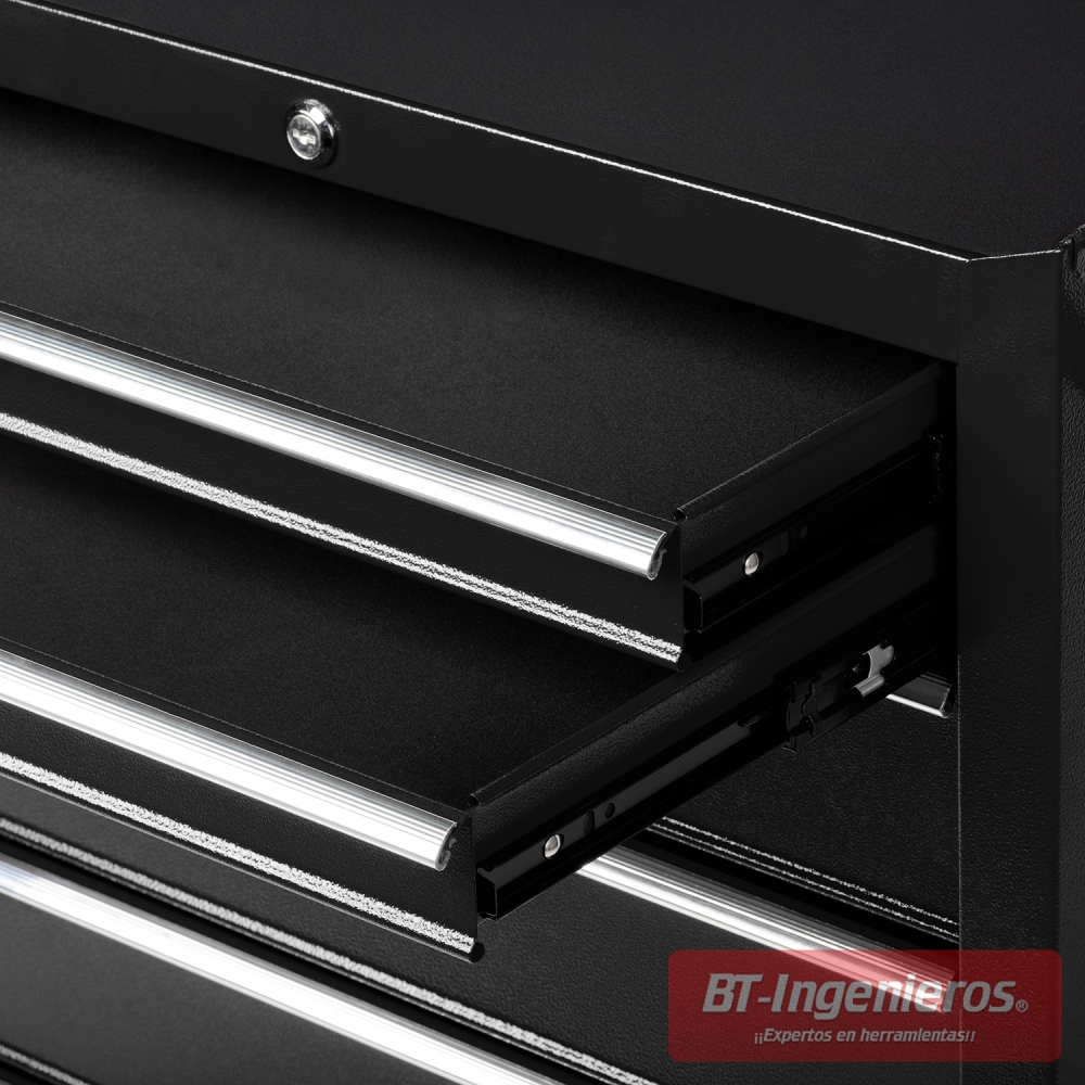 Los tiradores de aluminio incorporan una superficie rugosa.