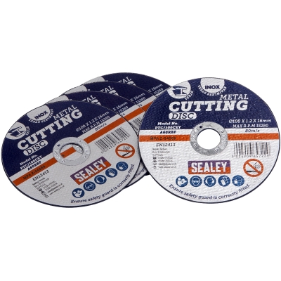 Pack de 5 Discos de corte para metal - 100 x 1.2 mm. (Agujero 16 mm.)