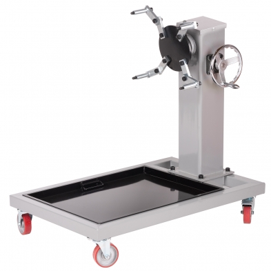 Soporte de Motor 1000 Kg Piramide PRO SMP1T – Giro con Volante y Reductor, Bandeja Extraíble, Alta Capacidad para Talleres