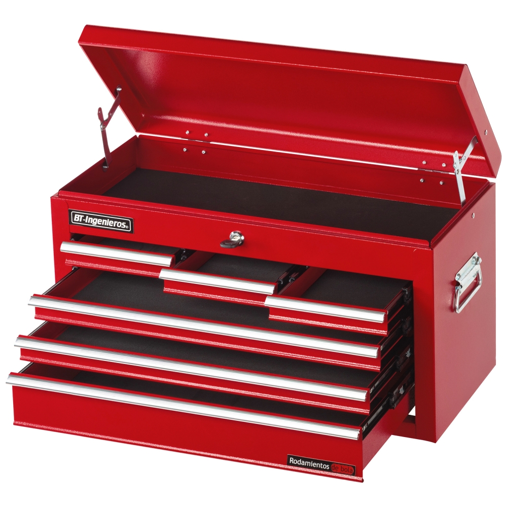 Cofre de herramientas con 6 Cajones CFBT1 - Color rojo| 600 x 340 x 260 mm.