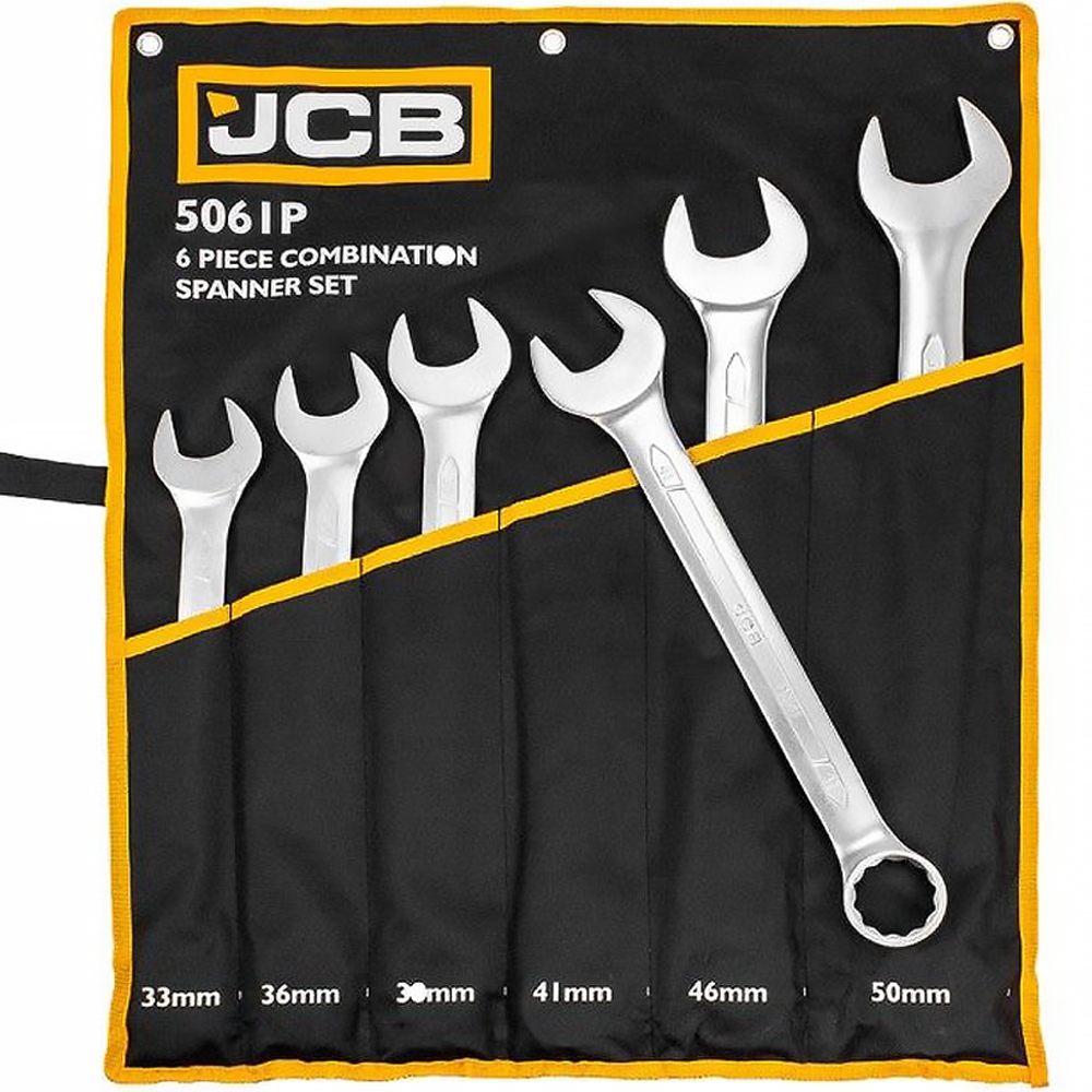 Juego de Llaves Combinadas JCB 33-50 mm – Profesionales, Grandes, Cromo Vanadio