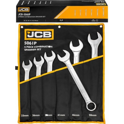 Juego de Llaves Combinadas JCB 33-50 mm – Profesionales, Grandes, Cromo Vanadio
