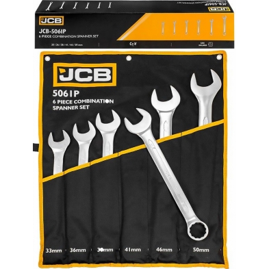 Juego de Llaves Combinadas JCB 33-50 mm – Profesionales, Grandes, Cromo Vanadio