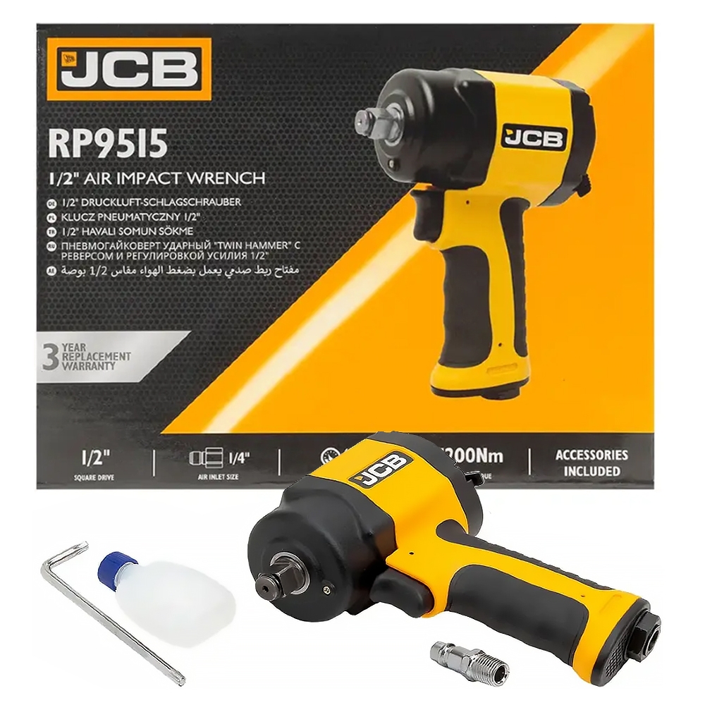 Set completo JCB RP9515 con caja original, llave Allen, conector rápido y dosificador de aceite