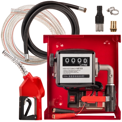 Bomba de trasvase de Diésel 12V con Medidor y Dispensador| 45L/min