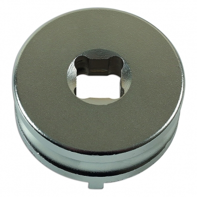 Vista superior de la llave almenada Kawasaki 50 mm, cuadradillo 1/2", acabado cromado profesional.