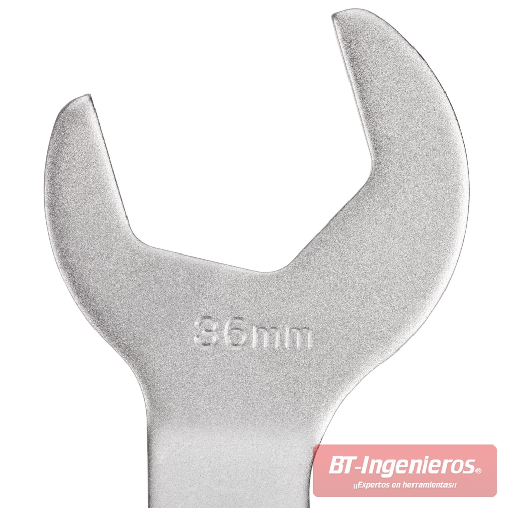 Llave de 36 mm. Acero templado de alta calidad.