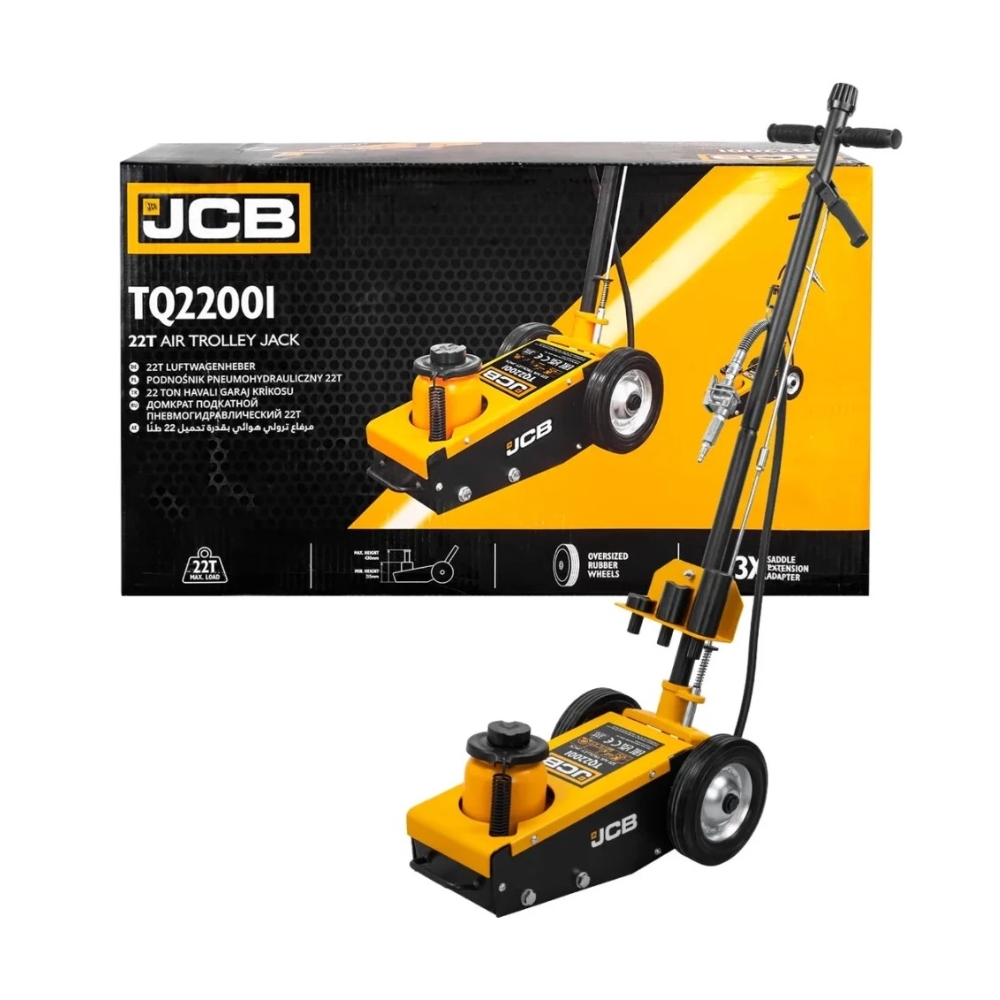 Gato neumático-hidráulico JCB 22T TQ22001 de carretilla.