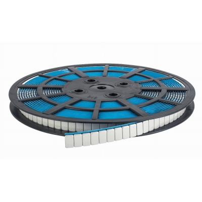 Carrete de 6 kg con contrapesos adhesivos Slim de 5 g para equilibrado de llantas.