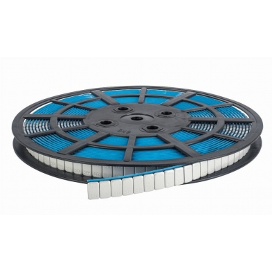 Carrete de 6 kg con contrapesos adhesivos Slim de 5 g para equilibrado de llantas.