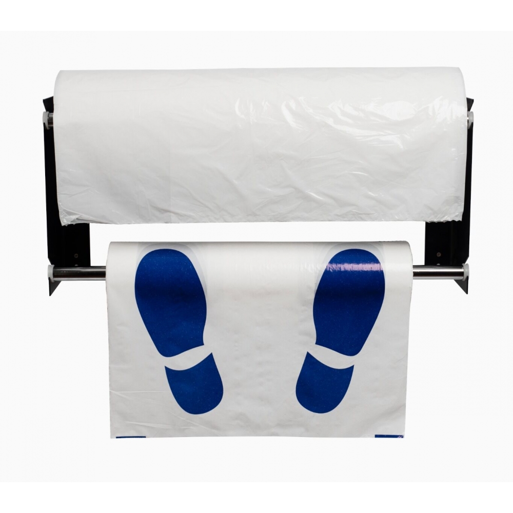 Dispensador profesional para rollos de fundas de asiento y alfombrillas de coche.