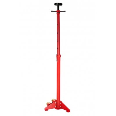 Soporte alto regulable con ruedas 750 kg para taller mecánico.