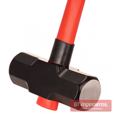 Cabeza de acero templado maza 14 lb – detalle doble cara profesional