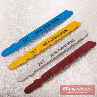 Hojas de sierra de calar para metal en acero al cobalto – 14T, 18T, 24T y 32T