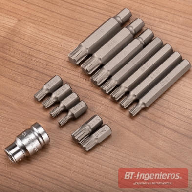 Set completo de puntas Ribe largas y cortas en mesa