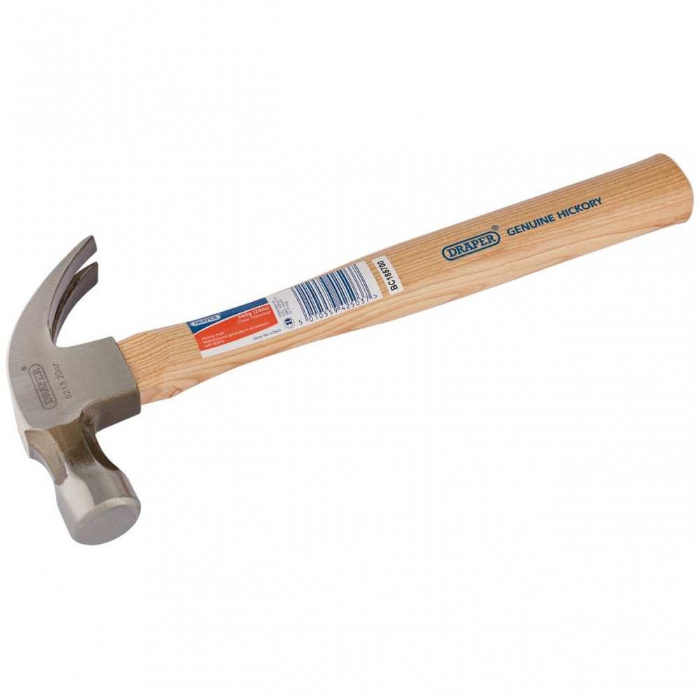 Martillo de uña sacaclavos con mango de nogal - 567 Gr.