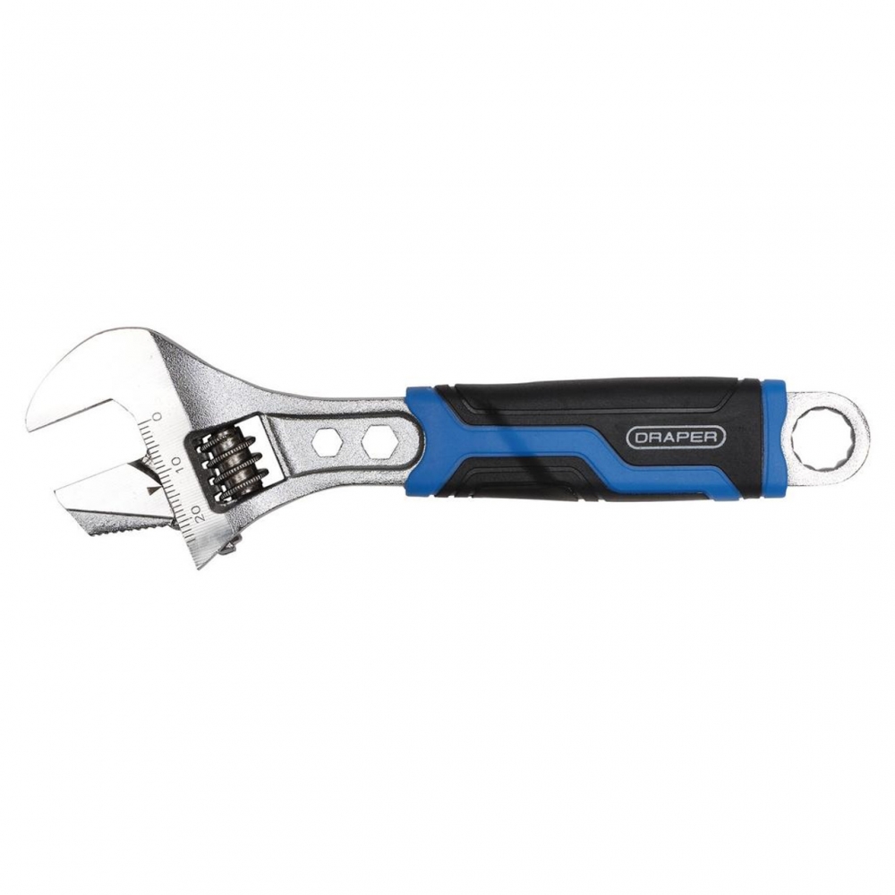 Vista lateral llave ajustable reversible de acero Cr-V