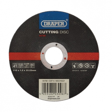 Disco de corte para acero inoxidable. Ø115 x 1.2 mm. Reforzado