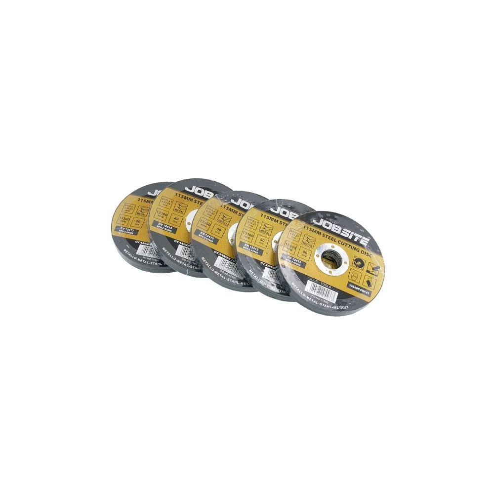 Discos de corte 115 mm para acero, pack de 50 unidades.