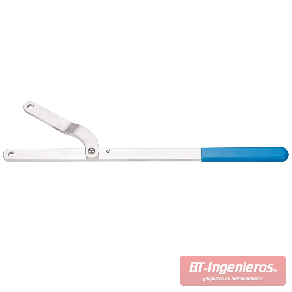 Llave sujeta poleas regulable con mango largo y recubrimiento PVC