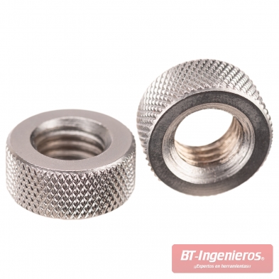Tuercas moleteadas de fijación para mayor seguridad durante el uso