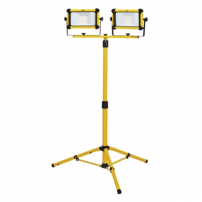 Focos de obra LED con trípode 2×30W (6.600 lm) | IP65