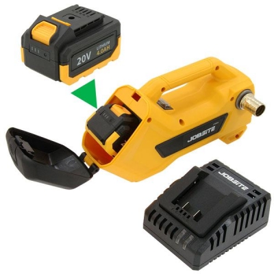 Bomba de trasvase de líquidos a batería 20V | 2880 Litros/Min | Alcance de succión 25 Metros