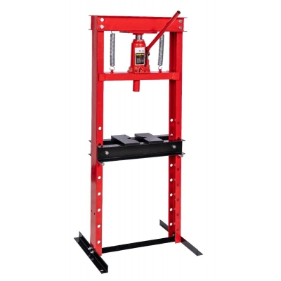 Prensa Hidráulica de Taller 12 Toneladas | Compacta con Mesa Regulable & Bloque en V.