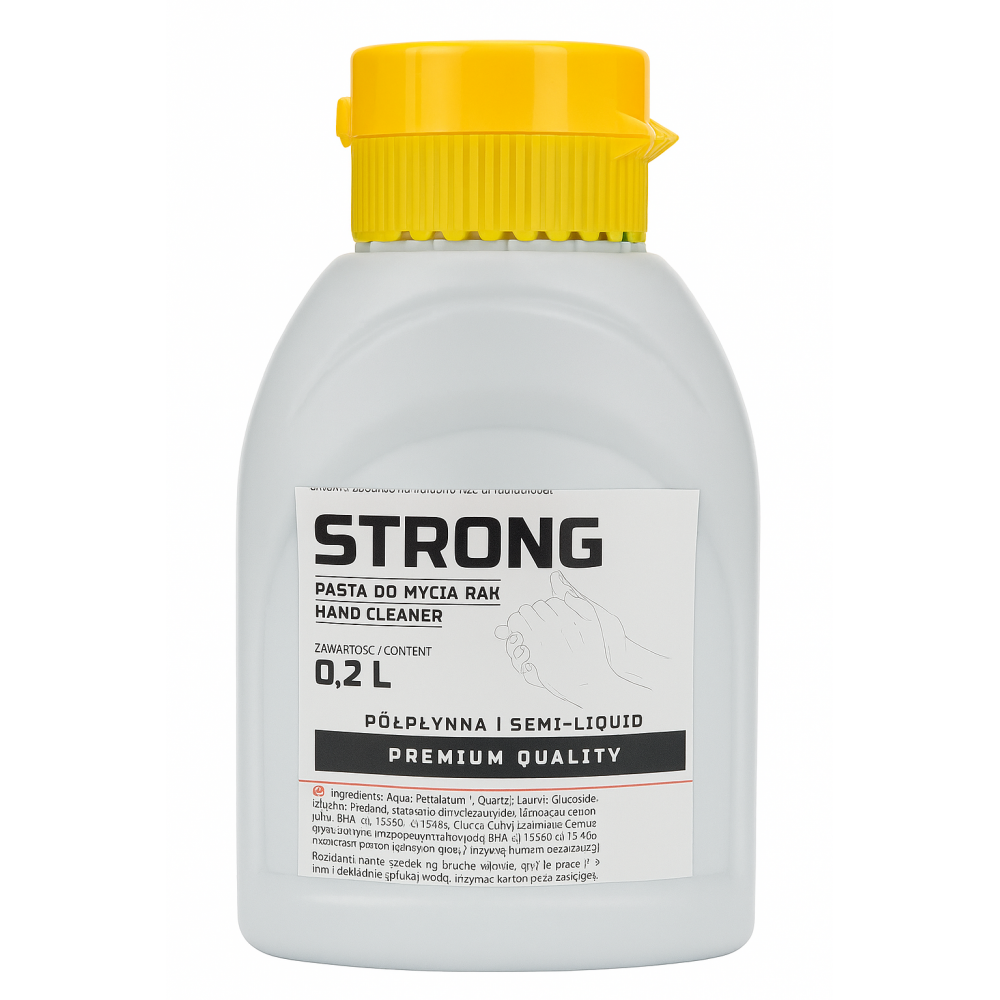 Pasta lavamanos STRONG 0,2 L semilíquida con microgránulos | Limpiador profesional sin arena, pH neutro