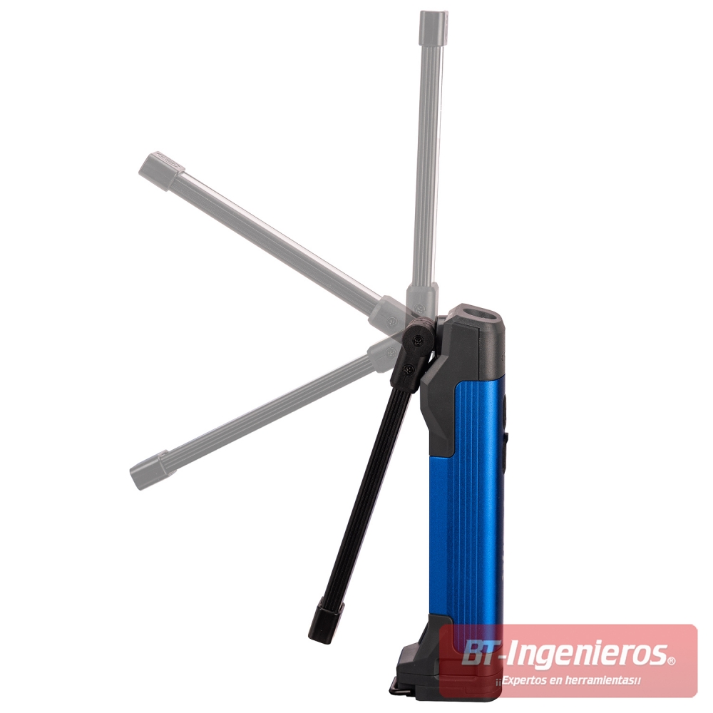Lámpara de trabajo LED con brazo articulado 180 grados y cuerpo de aluminio azul