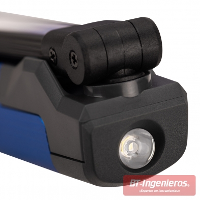 Lámpara LED portátil con linterna frontal y cabeza giratoria