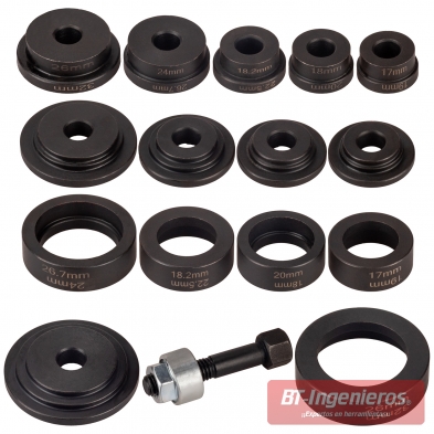 Para corte de orificios para sensores de aparcamiento 17 a 32 mm.