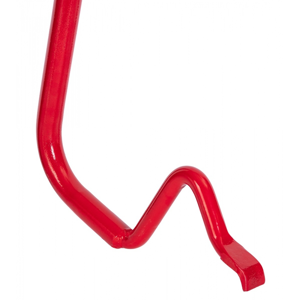 Pala inferior de acero reforzado con recubrimiento rojo para desmontadora de camiones.