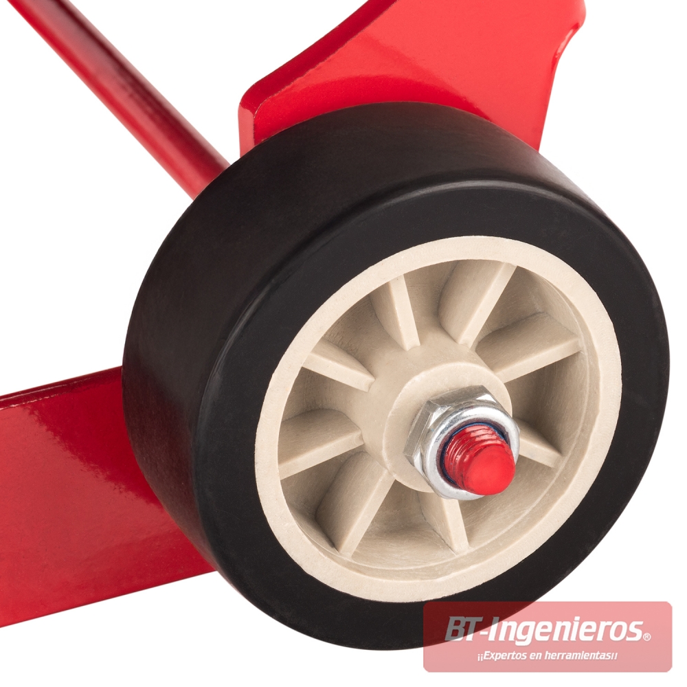 Ruedas traseras del gato de aire 3 toneladas para fácil desplazamiento en taller.