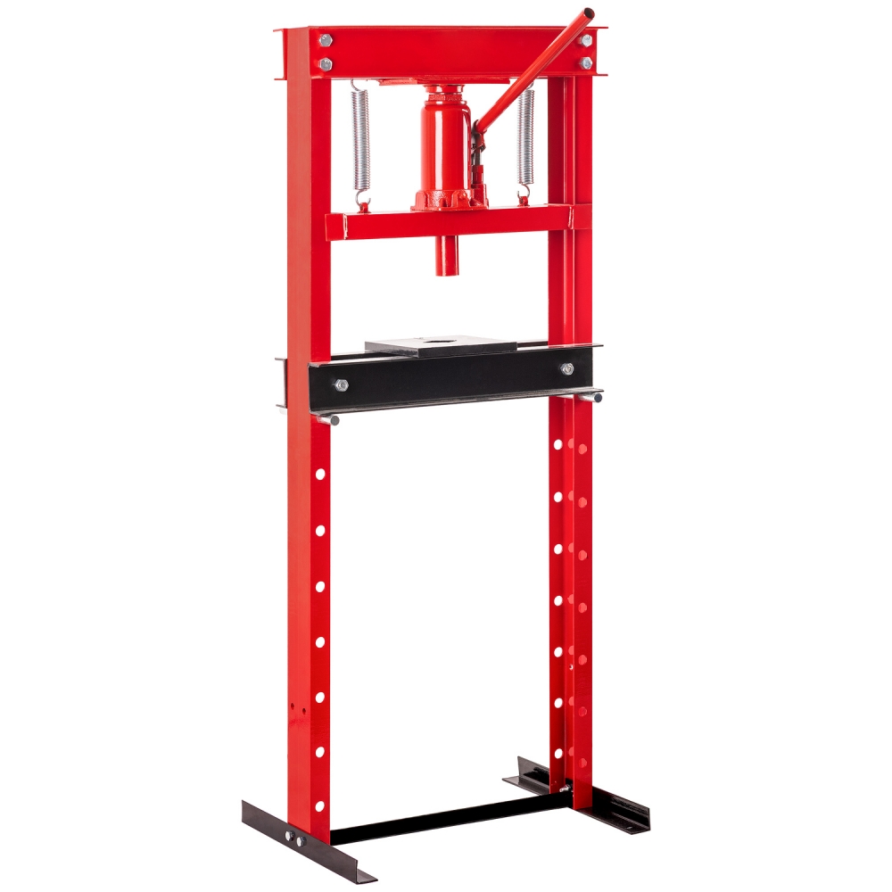 Prensa Hidráulica de Taller 12 Toneladas | Compacta con Mesa Regulable & Bloque en V.