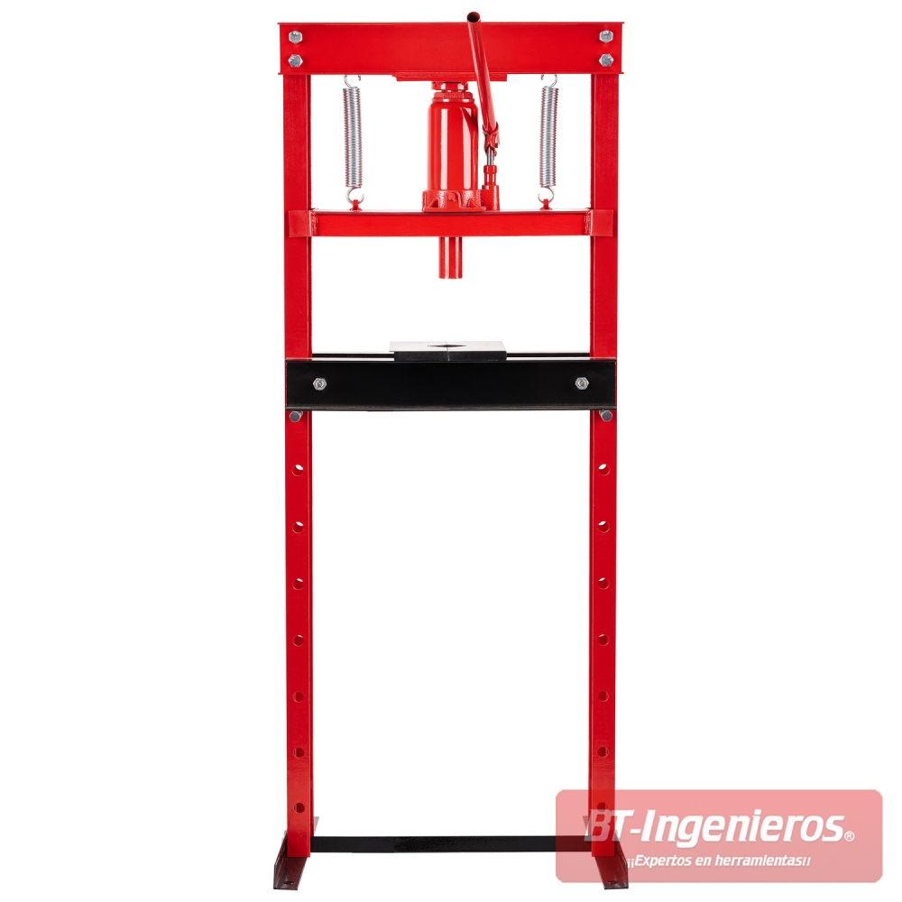 Prensa Hidráulica de Taller 12 Toneladas | Compacta con Mesa Regulable & Bloque en V.