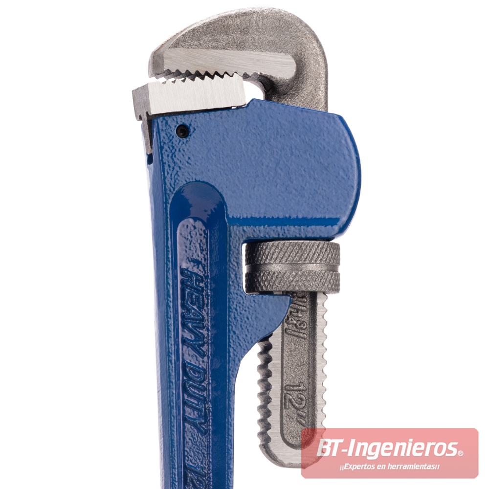 Llave para tubos 12 pulgadas con medidas y apertura indicadas en milímetros