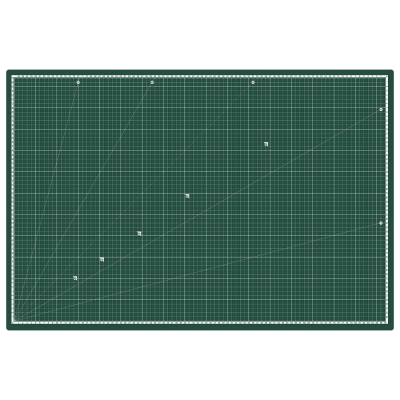 Base de corte autocicatrizante A1 de PVC triple capa con cuadrícula métrica