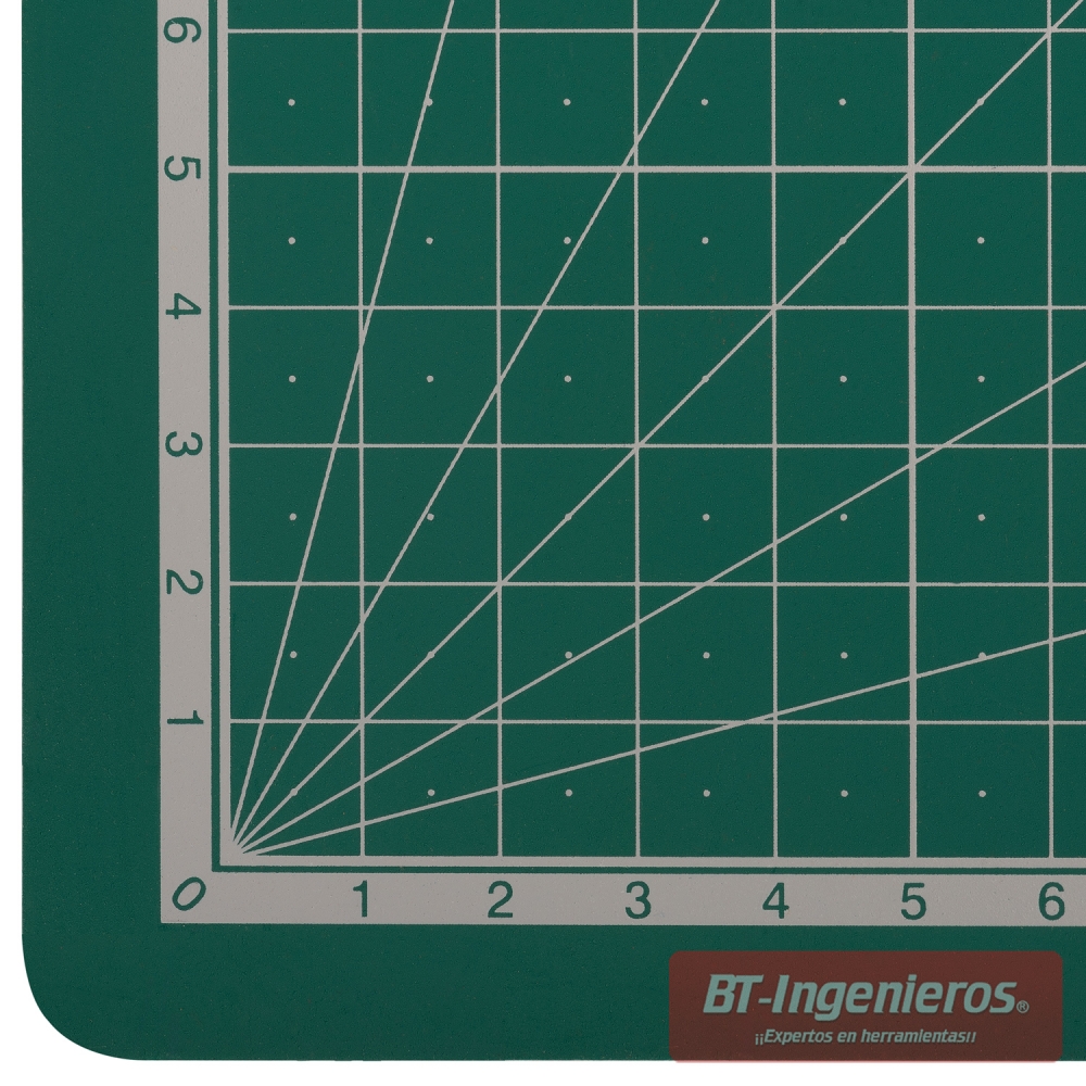 Esquina con líneas de medición de la base autocicatrizante A1 de BT Ingenieros