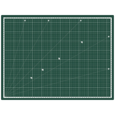 Base de corte autocicatrizante A2 de PVC triple capa con cuadrícula métrica e imperial