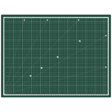 Base de corte autocicatrizante A2 de PVC triple capa con cuadrícula métrica e imperial