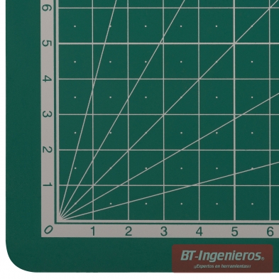 Esquina con líneas de medición de la base autocicatrizante A1 de BT Ingenieros