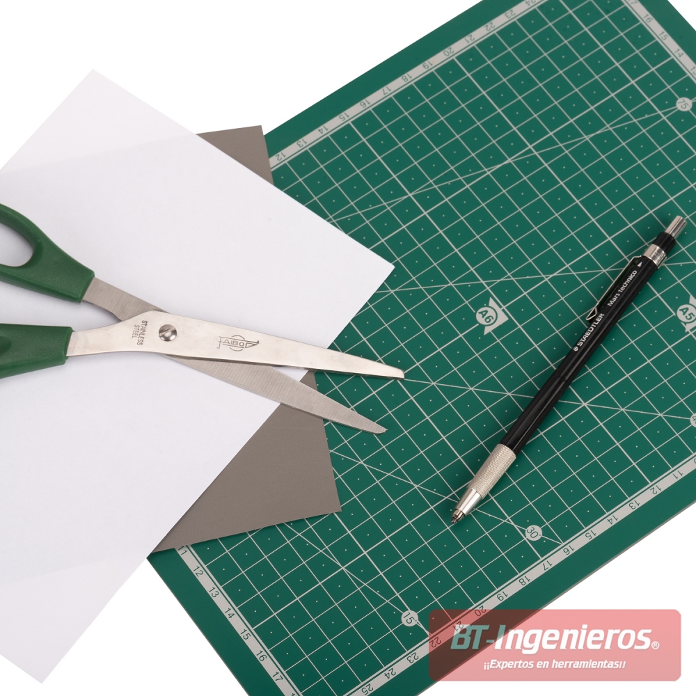 Herramientas de corte sobre tapete autocicatrizante de PVC profesional