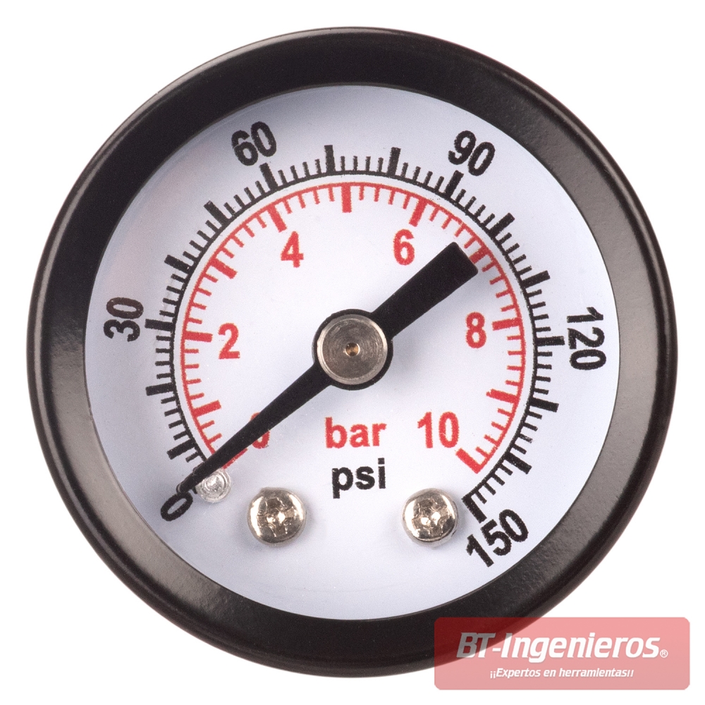 Manómetro de presión en bar y psi para filtro regulador de compresor