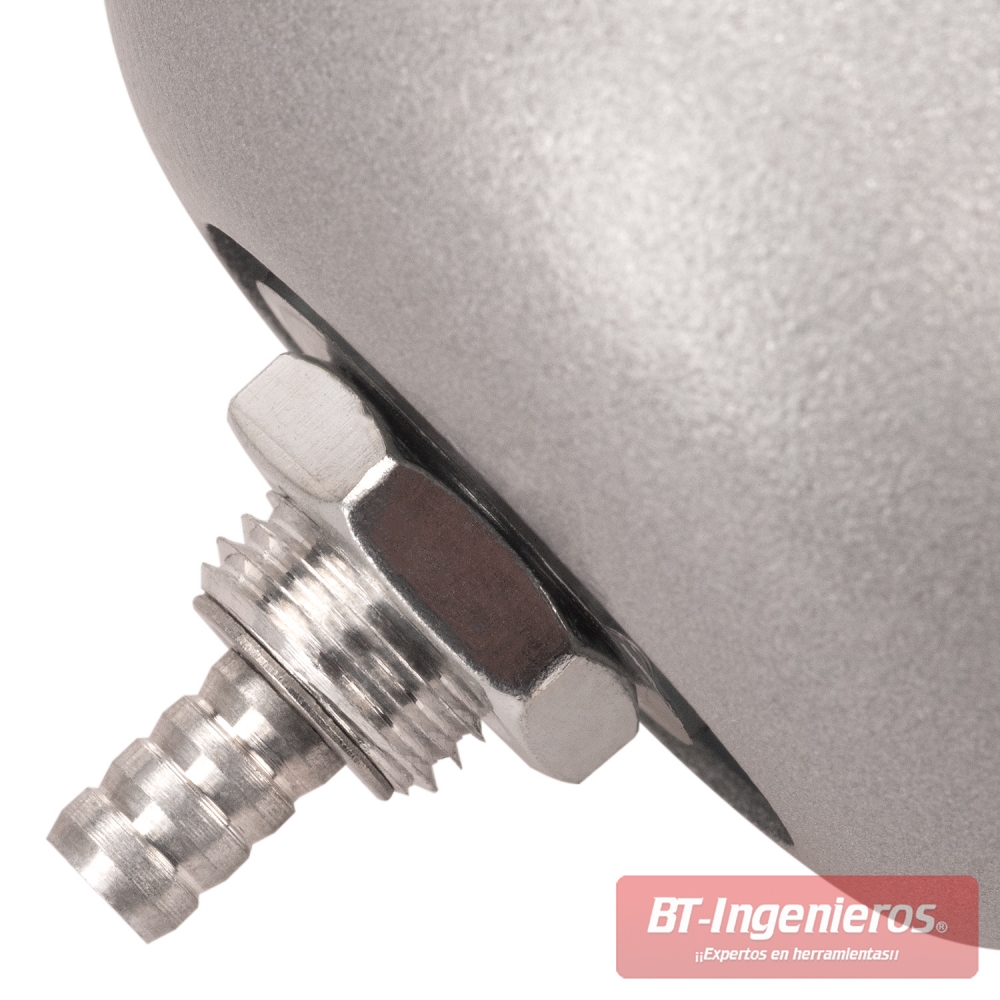 Filtro regulador neumático 1/4" con cuerpo metálico y purga inferior