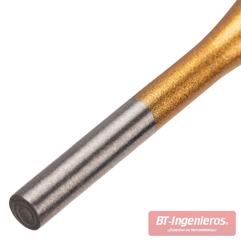 Botador de acero cromo-vanadio templado con punta pulida de precisión